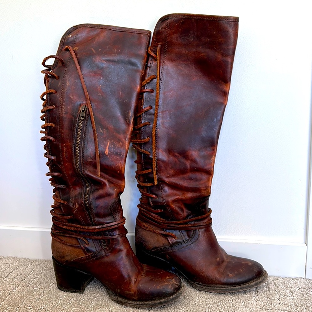 Freebird COAL Genuine Leather adjustable boot